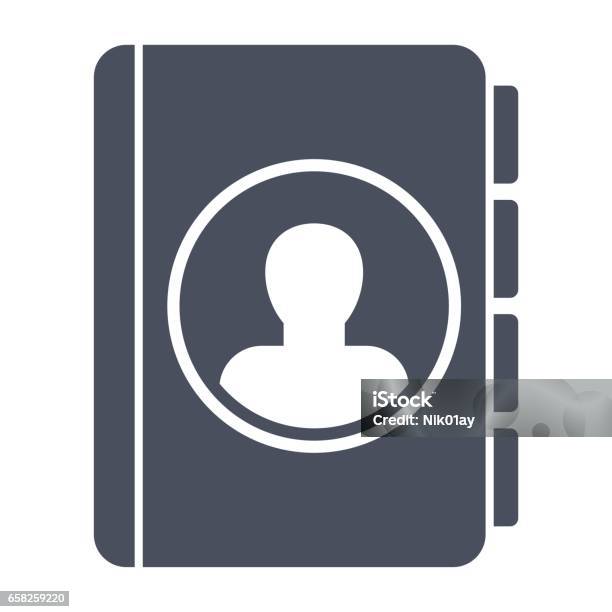 Contact Book Vector Icon Stock Illustration - Download Image Now - Telephone Directory, Icon Symbol, Address Book