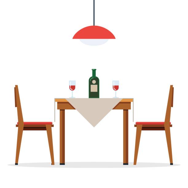 illustrations, cliparts, dessins animés et icônes de table et chaises avec du vin - wine bottle wine residential structure alcohol