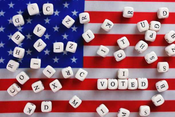 istock election simbol on usa flag 658266178