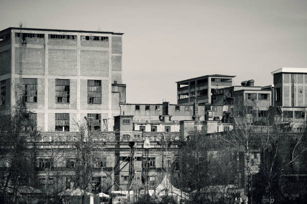 Old and abandoned factory building
