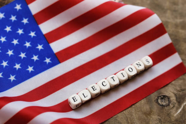 istock election simbol on usa flag 658267318