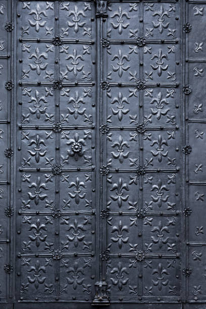 istock Metal door, ornaments, decorations 658273350