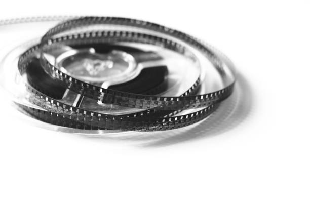 istock Old reels with black and white film 658273888