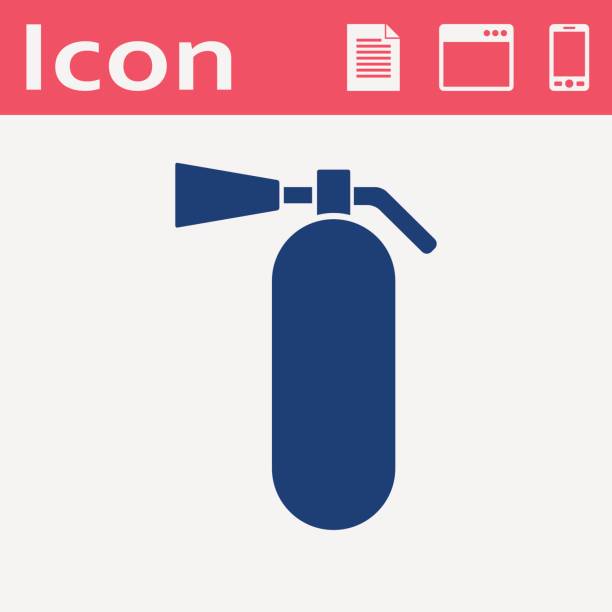 ilustrações de stock, clip art, desenhos animados e ícones de icon of fire extinguisher - hose clip