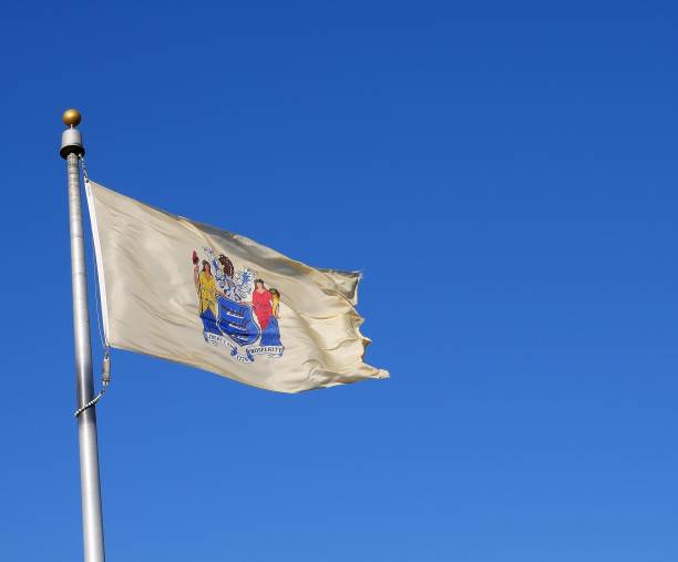 istock New Jersey State flag waving 658298200