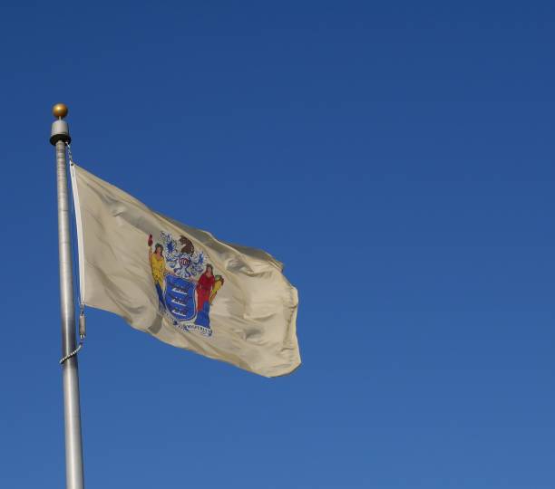 istock New Jersey State flag waving 658298226