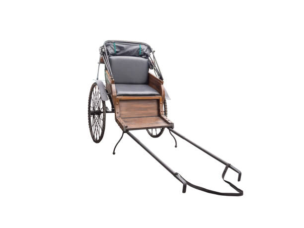 istock old vintage chinese hand pulled rickshaw isolated on white background with clipping path. 658298258