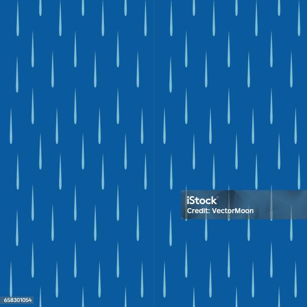 Rain Drops Seamless Pattern Vector Stock Illustration - Download Image Now - Abstract, Art, Arts Culture and Entertainment