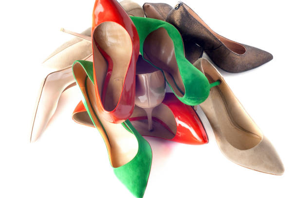 istock bright, multicolored female shoes on high heels 658307542