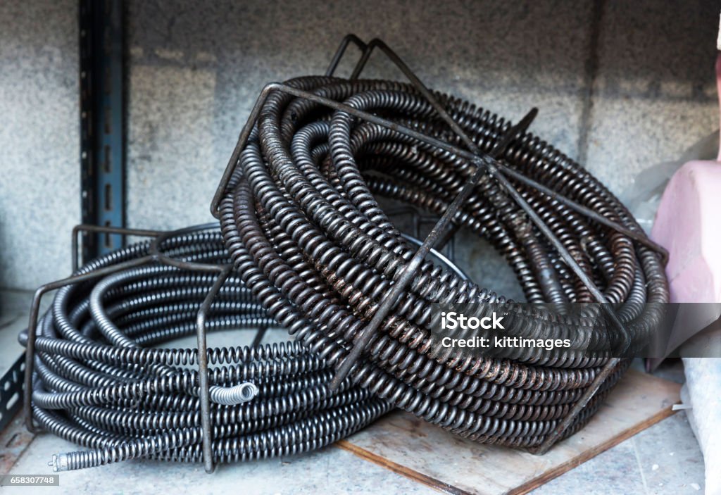 Drain Cleaning Cable In Storage Stock Photo - Download Image Now - Drain,  Work Tool, Bathroom - iStock