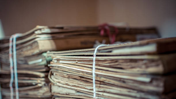 istock Paper files in a folder is a old documents or old letter 658311418