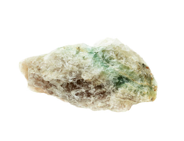 istock Natural rock - green mineral stone on background 658311812