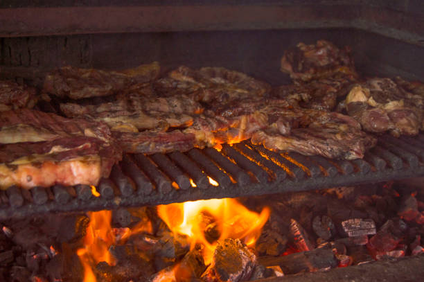 istock barbecue girll meat ,done close up 658322358