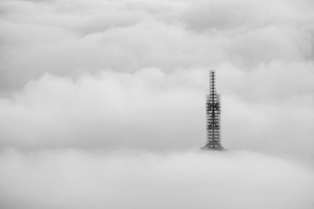 istock Clouds rolling over Hong Kong Victoria Harbor at misty season 658326174