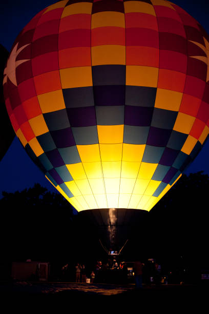 istock Hot Air Balloons Lit Up 658328652