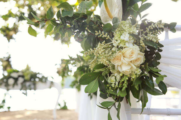 istock White flowers decoration - close up 658328852