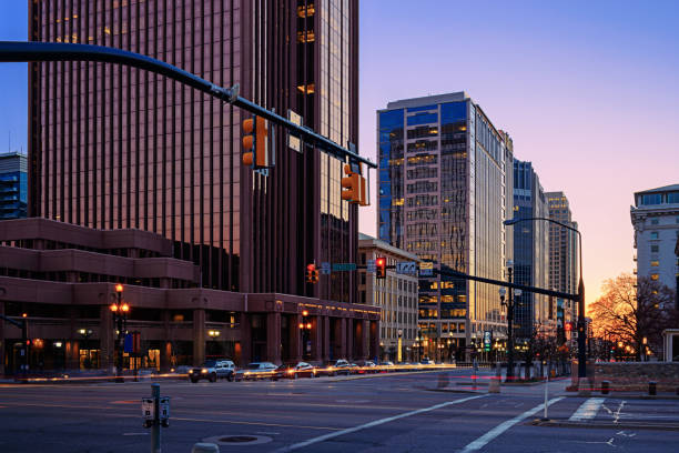 istock The color in the city sunset 658329252