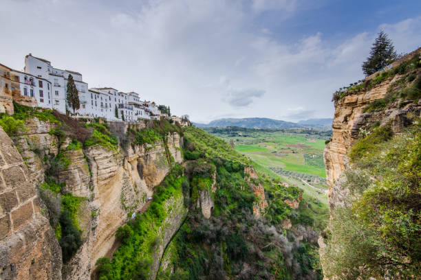 istock Panoramic view from Puente Nuevo New Bridge in Ronda, Spain 658329814