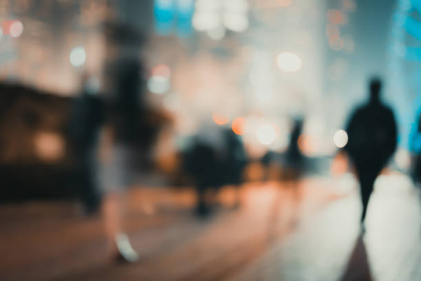 istock Abstract background of people on the waterfront at friday night 658333302