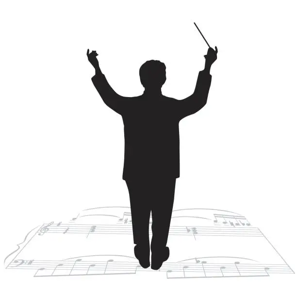 Vector illustration of Orchestra Director