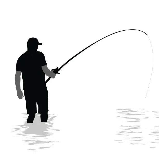 Vector illustration of Fishing Daily