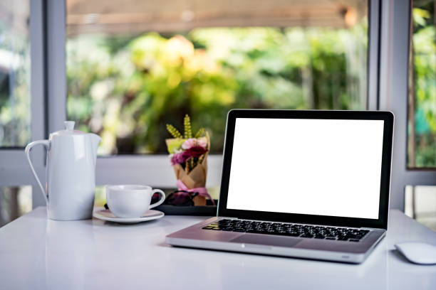 istock Mock up Blank screen of Laptop 658343388