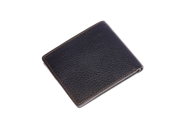 istock Men's leather wallet isolated on white background. 658348626