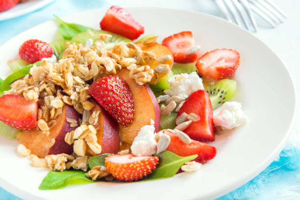 istock fruit salad with homemade granola 658350668
