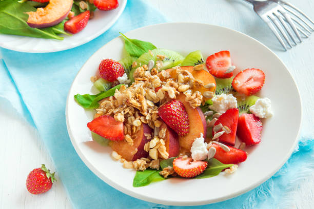 istock fruit salad with homemade granola 658350760