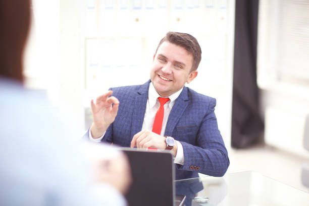 istock Young businessman working with laptop at office 658355126