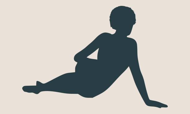 istock woman lying on the floor isolated over a white background 658363360