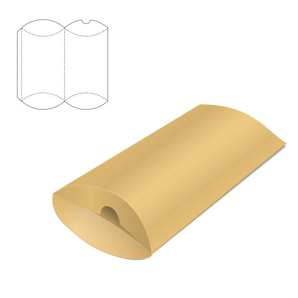 Box Template vector Vector Illustration of Clear Gift Carton Box for Design, Website, Background, Banner. Package Template isolated on white. Retail pack with for your brand on it box dieline drawings stock illustrations