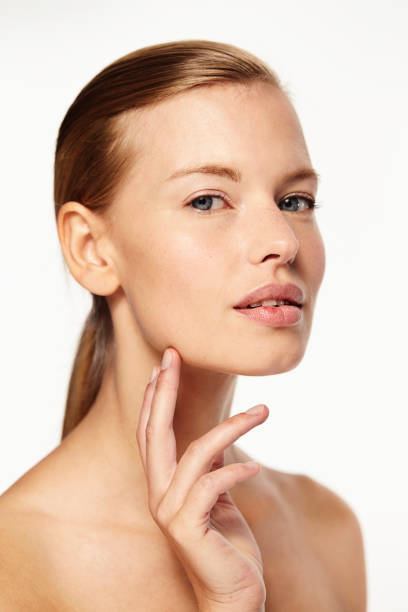 istock Beauty touching perfect skin 658374898
