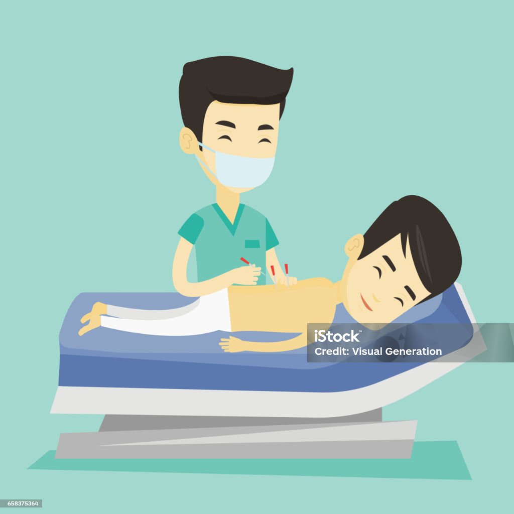침술 의사 만드는 침술 치료 0명에 대한 스톡 벡터 아트 및 기타 이미지 - 0명, 남자, 디지털 생성 이미지 - iStock