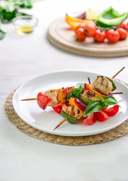 istock Chicken and vegetable skewers 658381196