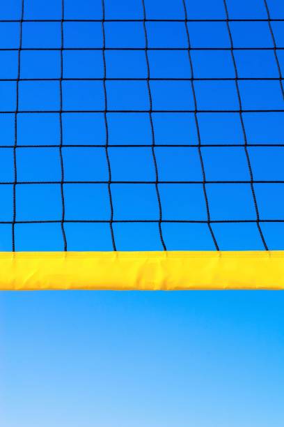 istock volleyball grid against background of blue sky 658381324