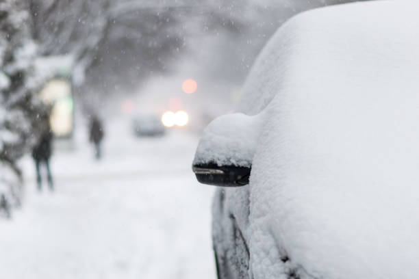istock car in the winter snow 658383626