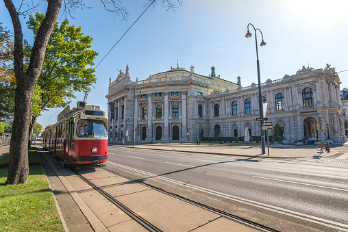 Tram and Burgtheater, Vienna, Austria
