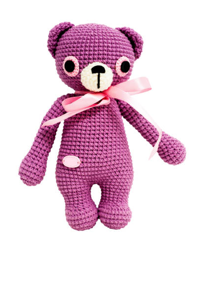 istock Knitted toy - sad bear. 658396822