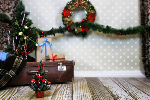 istock New Year's interior composition garland and balls on the Christm 658400320