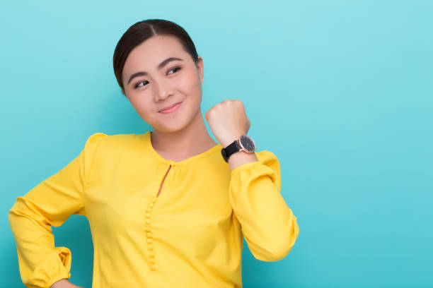 istock Happy woman has punctual 658400696