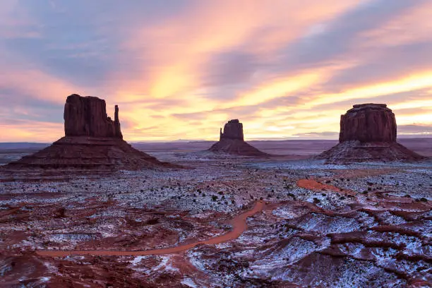 Photo of Monument Valley in winter