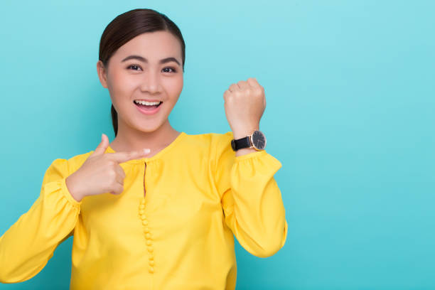 istock Happy woman has punctual 658400892