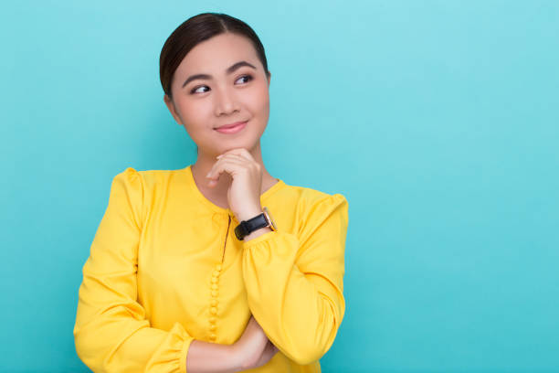 istock Happy woman on isolated background 658401046