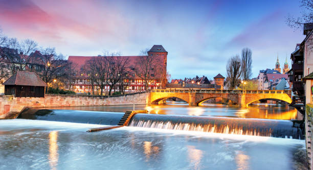 istock Nuremberg town - The riverside of Pegnitz river, Germany 658401620