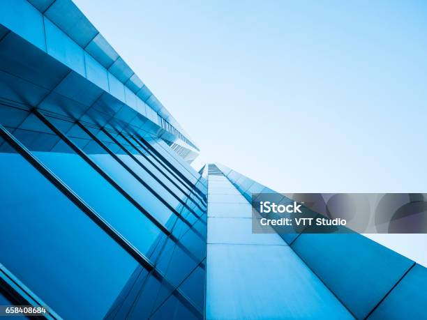 Architecture Details Modern Building Glass Facade Design Stock Photo - Download Image Now