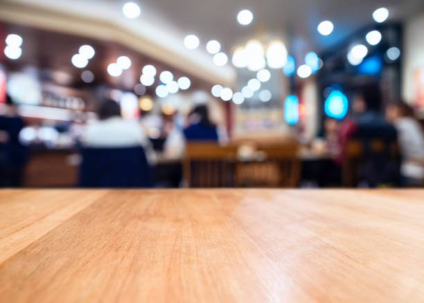 istock Table top Counter Blurred Bar restaurant cafe 658408692