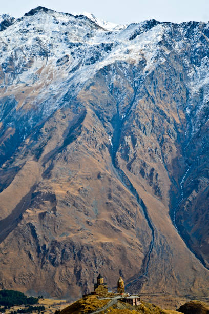 istock Gergeti Trinity Church Kazbegi Georgia 658413076