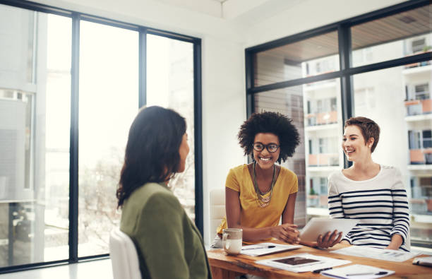 istock Their boardroom is a place of laughter 658413314