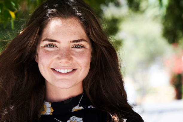 istock Close up freckle girl 658414042